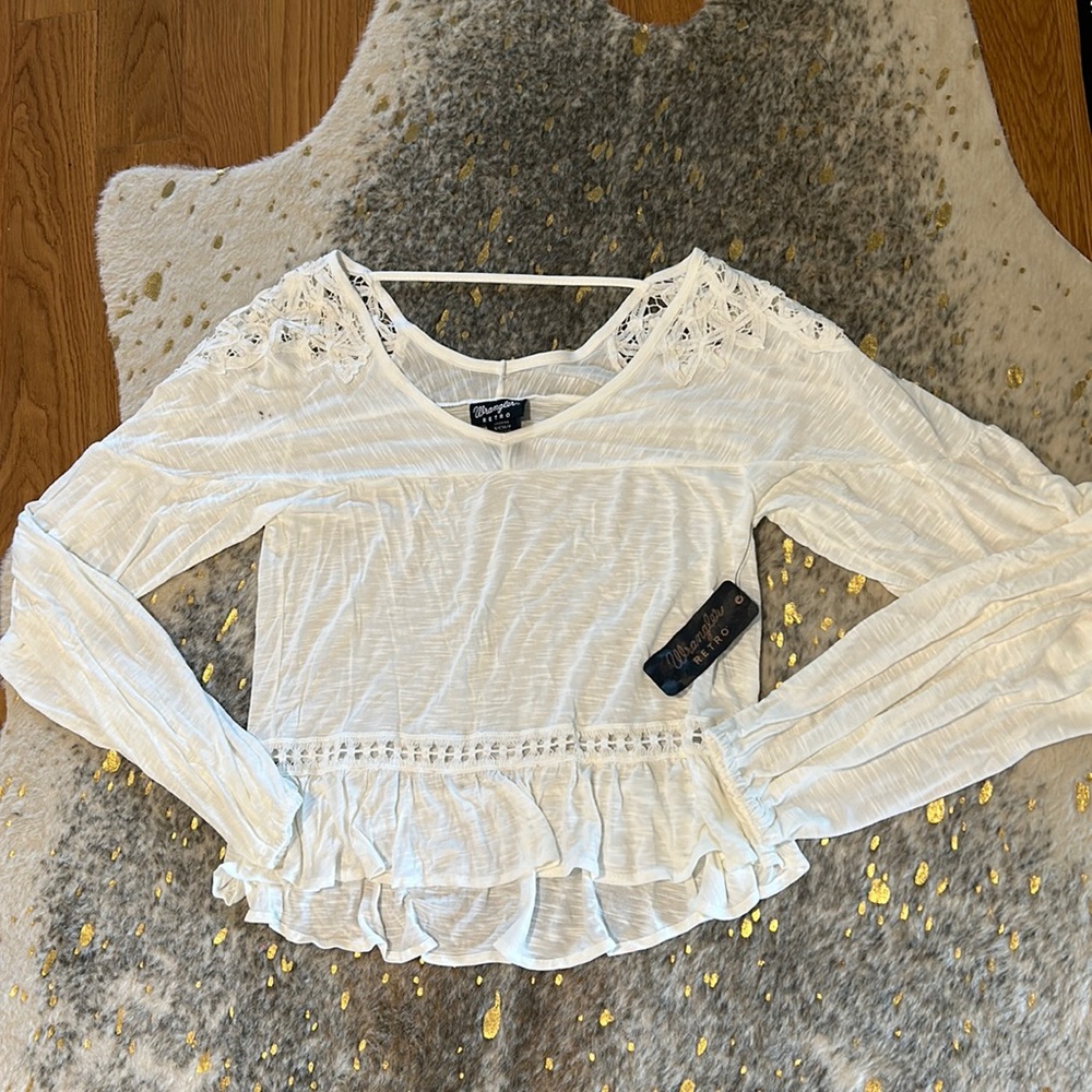 Wrangler Retro Long Sleeve Lace Top